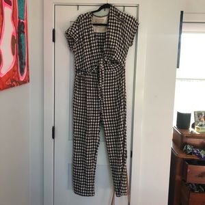 Ace & Jig black and white wrap jumpsuit